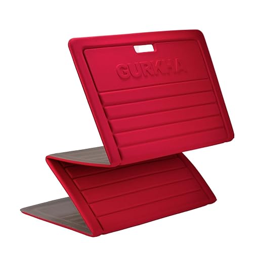 13mm GURKHA Foldable Performance Yoga Mat for Men & Women | Non-Slip, India’s First Foldable Extra-Cushioned Mat for Yoga, Pilates, HIIT & Floor Workouts | Portable, Durable & Lightweight Fitness Mat - Stubborn Heart (Red) | 170 cms x 70 cms