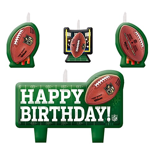 Amscan 171214 NFL Drive Collection Molded Birthday Candle Set | 4 piece