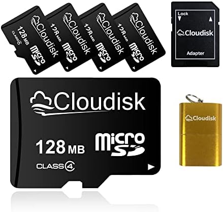 Cloudisk 5 Pack 2 GB Micro SD Card with MicroSD Adapter Card Reader Memory Card Bulk Sale (5Pack 2GB)