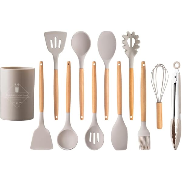 Kitchen Tools Set, Cookware, 12-piece Set, Living Alone, Kitchen Utensils, Heat Resident, Durable, Suitable for Japanese, Western, and Chinese Cuisine, Antibacterial, Scratch-Resistant, Spatula,