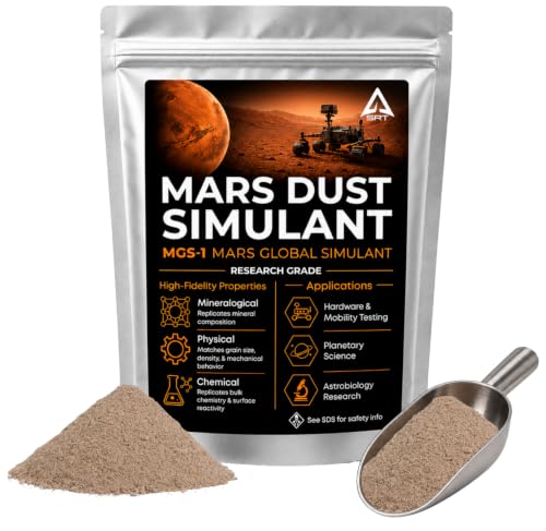 Mars Global Regolith Simulant MGS-1 – Martian Soil Simulant for Research, Hardware Testing, Rover Studies, ISRU Research, and Advanced Education (One Kilogram)