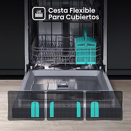 Miniatura 7 de Hisense Hs622e10x - Lavavajillas, Capacidad Para 13 Servicios, 60 Cm, Programa Eco, Silencioso, 2, Filtro Autolimpiable, Contador Digital, Libre Instalación, Inox
