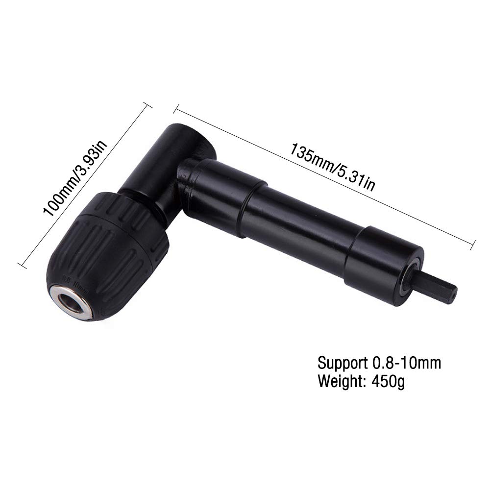 Embout de perceuse à angle droit, 0,8 à 10 mm 90 degrés pour perceuse à angle droit professionnel
