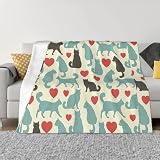 Tamaño perfecto: mide 40 x 30 pulgadas, nuestra manta de franela ligera con estampado de gatito feliz es un compañero ideal para tu cama, sofá o incluso silla de sala de estar, envolviéndote en calidez y comodidad.