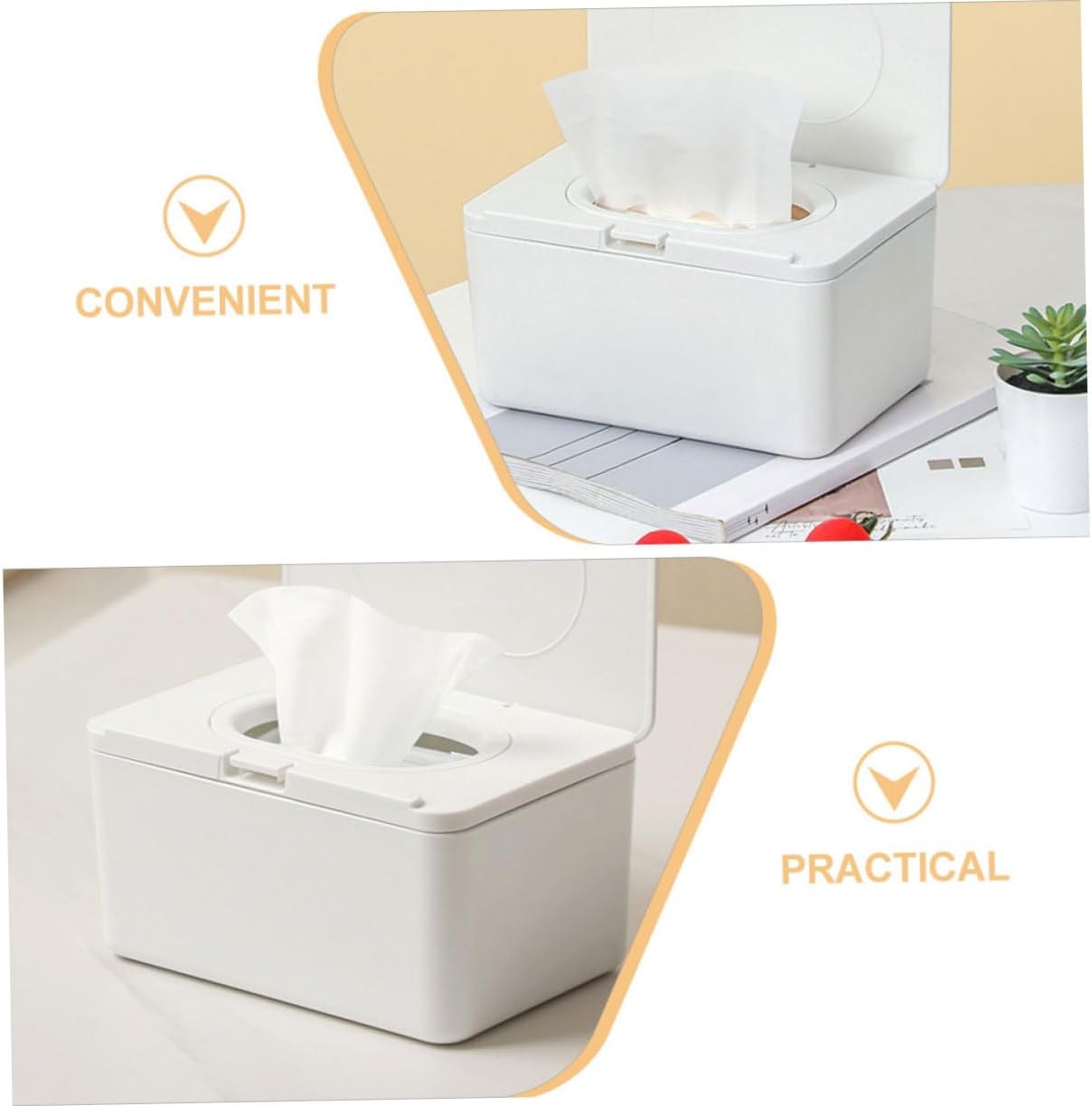 Yardwe 2pcs Wipes Dispensers for Bathroom Refillable Wipes Container Portable Holder for Travel