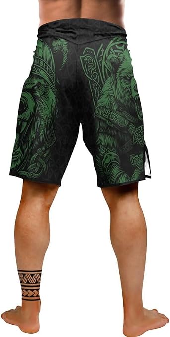 Viking MMA Shorts for Men Fight Shorts Men BJJ Boxing Trunks Grappling Jiu Jitsu Workout & Training