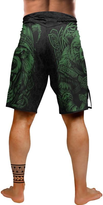 Viking MMA Shorts for Men Fight Shorts Men BJJ Boxing Trunks Grappling Jiu Jitsu Workout & Training