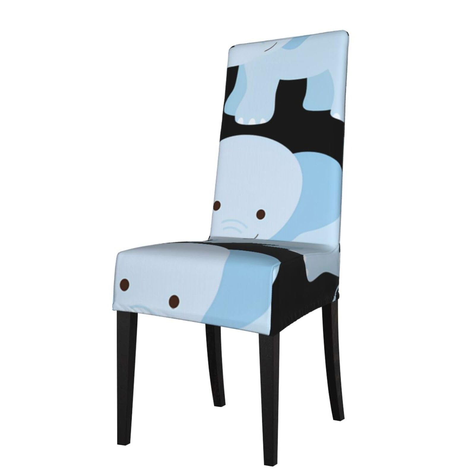 WHJDPP Elephant Baby Prints Protection Cover for Dining Chair - Stretchy Seat Throw Covers, Wrinkle-Free & Easy Care for Hotel, Wedding & Home Dining Chairs