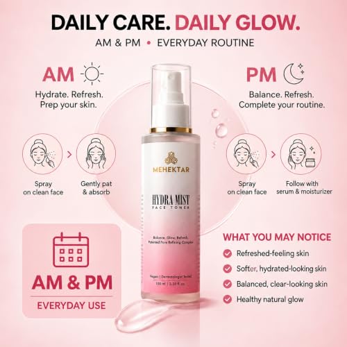 Image of Hydra Mist Face Toner with Niacinamide, Rose & Witch Hazel, 100 ml