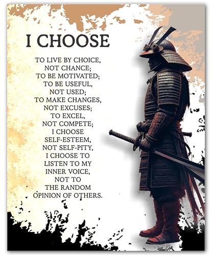 I Choose Warrior Creed - Motivational Wall Art 8x10 Unframed