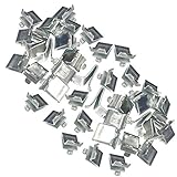 Bueyfolt Adjustable Steel Pilaster Shelf Support Clips -40 Pieces