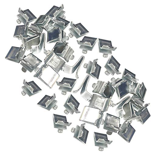 Image of Adjustable Steel Pilaster Shelf Support Clips -40 Pieces
