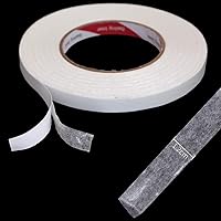 Vista 2 de DGQ Cinta adhesiva de tela de 1/2 pulgada x 164 pies, cinta adhesiva transparente, cinta adhesiva fuerte, sin costura, pegado o planchado