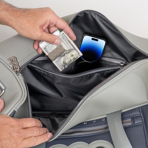 PPG Pin Point Golf Locker Room Boston Style Duffle Bag, Bonded Leather, Lightweight & Sturdy, Waterproof Liner, Carry Handle and Shoulder Strap, for Travel, Storage by PPG Pin Point Golf - Image 4