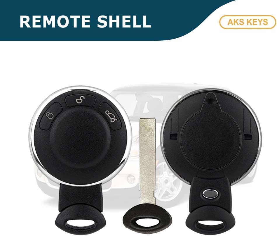 Replacement for Mini Cooper Smart Key Shell That Uses 3 Buttons Uncut Blade Compatible with Mini Cooper 2008-2012. Shell Only, Electronic Board not Included (1) image 2