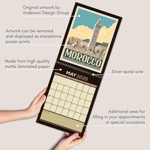 Americanflat 2025 Wall Calendar - World Travel Poster Design - 10x13 Large Wall Calendar - 12 Month Hanging Calendars for Home or Office - 2025 Calendars for Planning and Organization by Americanflat - Image 4