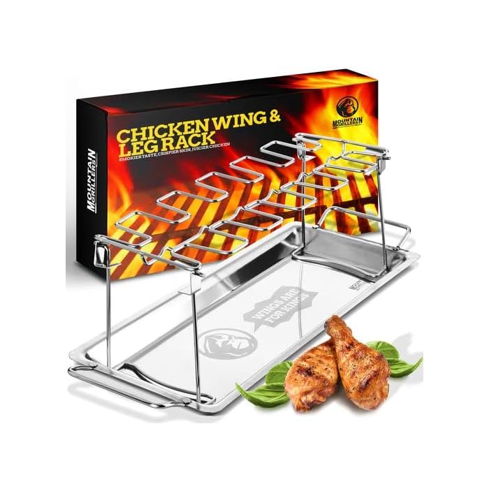 Buy Chicken Drumstick Grill Rack - Large Capacity Smoker BBQ Chicken ...