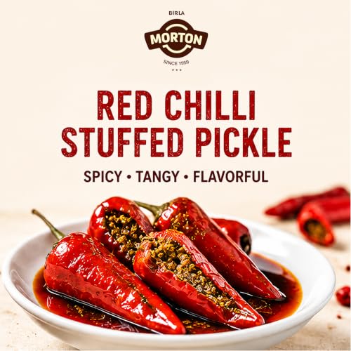 Image of Morton By Birla Stuffed Red Chilli Pickle 400 Gm