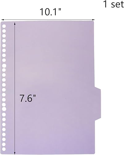Miniatura 2 de Wealrit 1 Set B5 Plastic Dividers,Index Dividers with 26 Hole Punch,4 Color Tab Dividers,Binder Dividers,Paper Organizer(Beige,Pink,Light