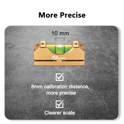EZshoot Scope Leveling Kit with High-precision Bubble Leveling System Magnetic Universal Scope Mounting Kit Compact Storage Case for Equipment and Maintenance Gold by EZshoot - Image 3