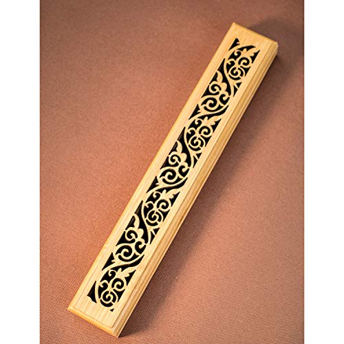 Incense Holder, Grace Incense Burner Bamboo, Upgraded Incense Stick Holder, Premium Incense Box Burner Ash Catcher