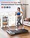 Superun Raceable Walking Pad with App Control, Under Desk Treadmill for Smart Devices with Training Courses and AI Training, Max 136KG 159KG Suitable for Heavy People, Door to Door Delivery
