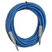 Seismic Audio - SASTSX-25 - 25 Foot TS 1/4" Guitar, Instrument, or Patch Cable Blue
