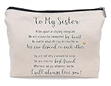 Ayxvt Sister Gifts Makeup Bag,Sister Birthday Gift Ideas,Sisters Gifts from Sister,Christmas Birthday Gifts for Sister,To My Sister Gifts Small Makeup Bag
