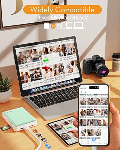 Newq External Hard Drive For Phone Backup 1Tb Storage Space Hdd Usb Flash Photo Stick Memory Expansion Device For Transfer Photo & Video On Iphone | Andriod | Computer | Ipad | Mac | Apple (Green) #TOP2