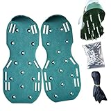 Oxygénation du sol: Équipées de , ces chaussures améliorent les niveaux d'oxygène du sol pour promouvoir une croissance racinaire plus saine et accroître la vitalité générale de la pelouse avec une aération profonde .