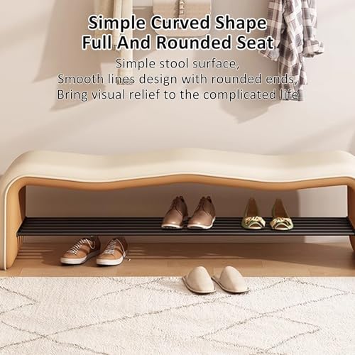 Banc à chaussures d'entrée : meuble de rangement multicouche salon et chambre - 4