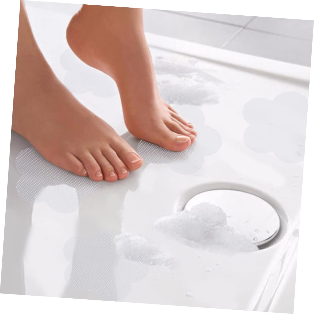 HOODANCOS Bathroom Anti-Slip Pad Set 16pcs Self-Adhesive Prevention Patch for Shower Home Bath
