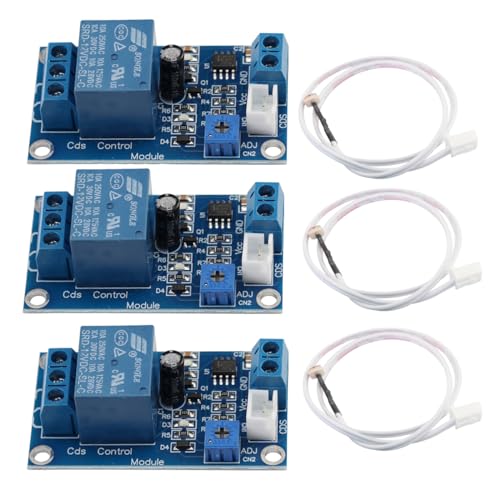 Heevhas 3PCS DC 12V XH-M131 Lichtsteuerungsmodul Lichtsteuerungsrelais Lichtschalter lichtempfindlicher Widerstand modul Erkennung Sensoren Automatischer Lichtschalter mit Kabel