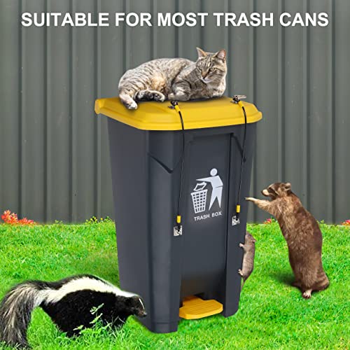 Edichi Trash Can Lid Lock, Metal Outdoor Bear Proof Trash Can Lock – Universal Fit, Durable Nylon Coated Wire Rope, Trash Can Locks For Animals, Raccoons, Squirrels, Dogs – 1 Pack #TOP1