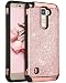 LG Stylo 2 Case, LG Stylus 2 Plus Case, LG Stylo 2 V Case, BENTOBEN Glitter Slim Hard Cover Hybrid Soft Bumper Shockproof Protective Phone Case for LG Stylo 2/ Stylus 2 Plus/K530/MS550/LS775 Rose Gold