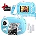 MINIBEAR Kinder-Sofortdruckkamera für Mädchen, 40MP Kinder-Digitalkamera mit Druckpapier, Kinderspielzeugkamera mit Selfie-Videokamera mit 2,4-Zoll-Bildschirm Kinderkamera und 32 GB TF-Karte(Blau)