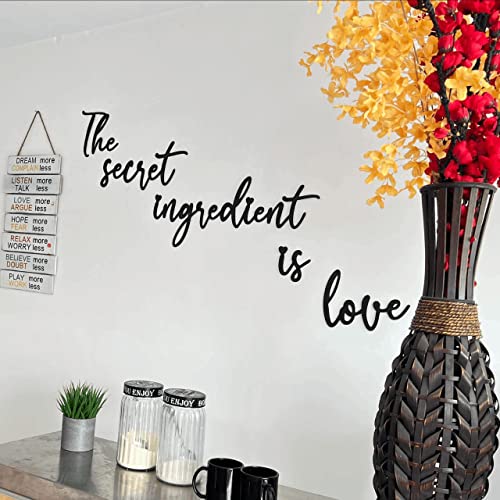 The Secret Ingredient Is Love Metal Wall Decor, Decals For Adult Bedroom, Living Room, Kitchen, Entryways, Dining, Farmhouse Art Hangings Gifts For Birthdays, Parties, Anniversaries, Valentine's Day, Weddings #TOP27