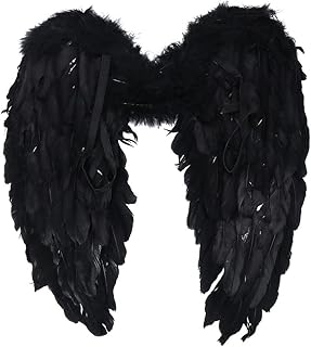 Sewroro 1pc Angel Wing Black Angel Wing Party Cosplay Costumes for Christmas Halloween Carnival Party