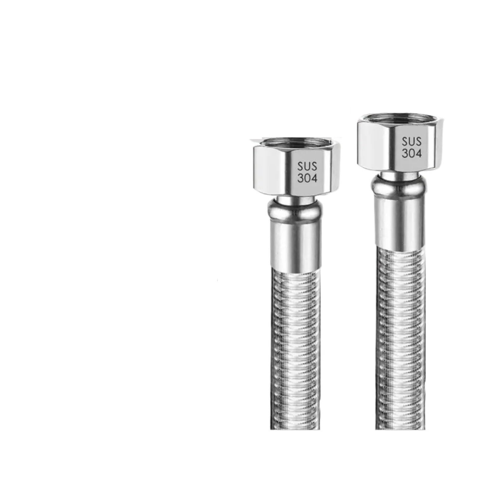 Tubo Dell'acqua Intrecciato, Acciaio Inossidabile 304, Parti Del Riscaldatore Del Rubinetto Da 1/2 Pollice | Tubo dell'acqua intrecciato in acciaio inossidabile 304 da 1/2 pollice for rubinetto dell'acqua calda/fredda.(Silver,200cm)