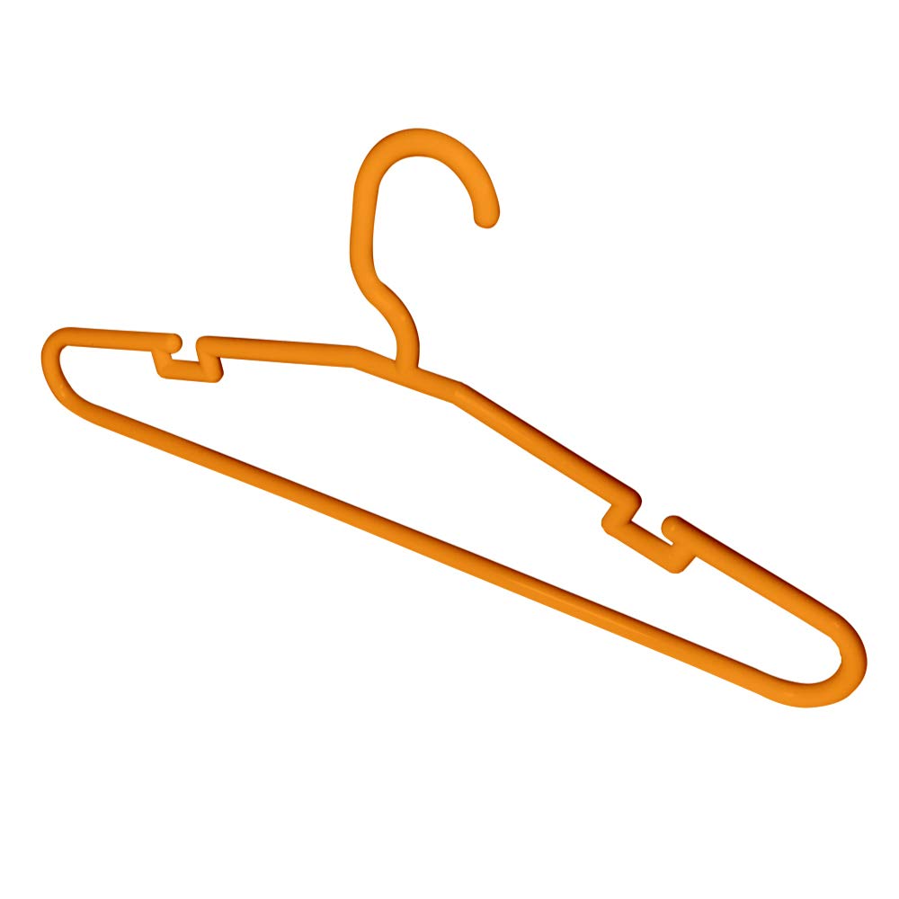 COM-FORT HOUSE Kleiderbügel aus Kunststoff, orange, 25 Stück und 50 Stück, Standard-Kleiderbügel aus Kunststoff, 42 cm, für Erwachsene, langlebig und schmal