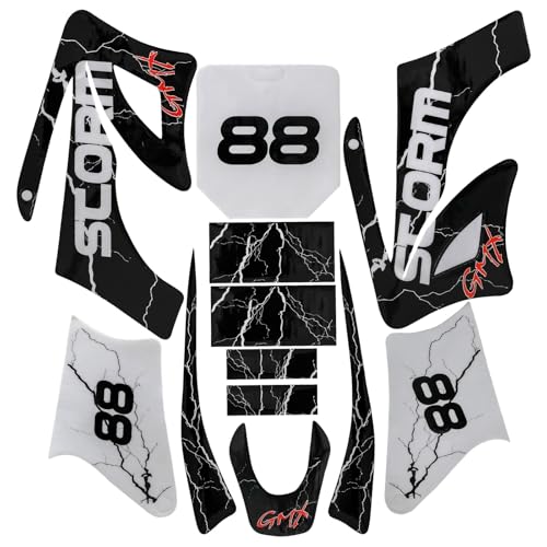 CWTD Universal Dirt Bike Sticker Decals Kit &ndash; Fits Apollo Orion 110cc, 125cc, 140cc, 150cc, 160cc, 200cc, 250cc Models &ndash; High-Strength Vinyl Graphics for Off-Road Plastics