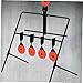 BRIGHTFUFU Self Resetting Metal Shooting Interactive Indoor Practice for Archery and Shooting Enthusiasts Black
