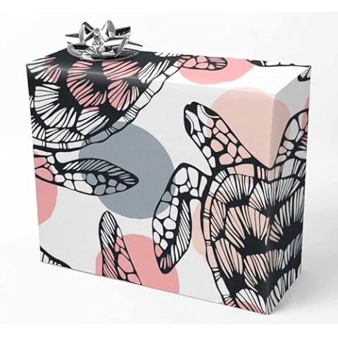 Sepmxagt Pattern of Sea turtles Birthday Gift Tissue Paper Gift Paper Roll for Men Women Boys Girls, Holiday Wrapping Paper for Halloween Thanksgiving Christmas 1 Roll Cover