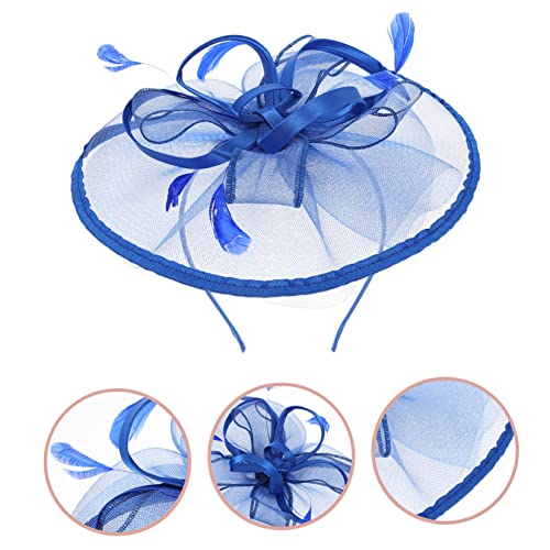 Fascinator tulle avec fleurs coiffe élégante pour invitée de mariage