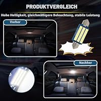 HOVCEH LED A-u-t-o Innenraumbeleuchtung, 12 Stück Plug and Play Innenraum Beleuchtung LED A-u-t-o, 12V Innenbeleuchtung Autos 39/41mm (41MM) – Ansicht 4