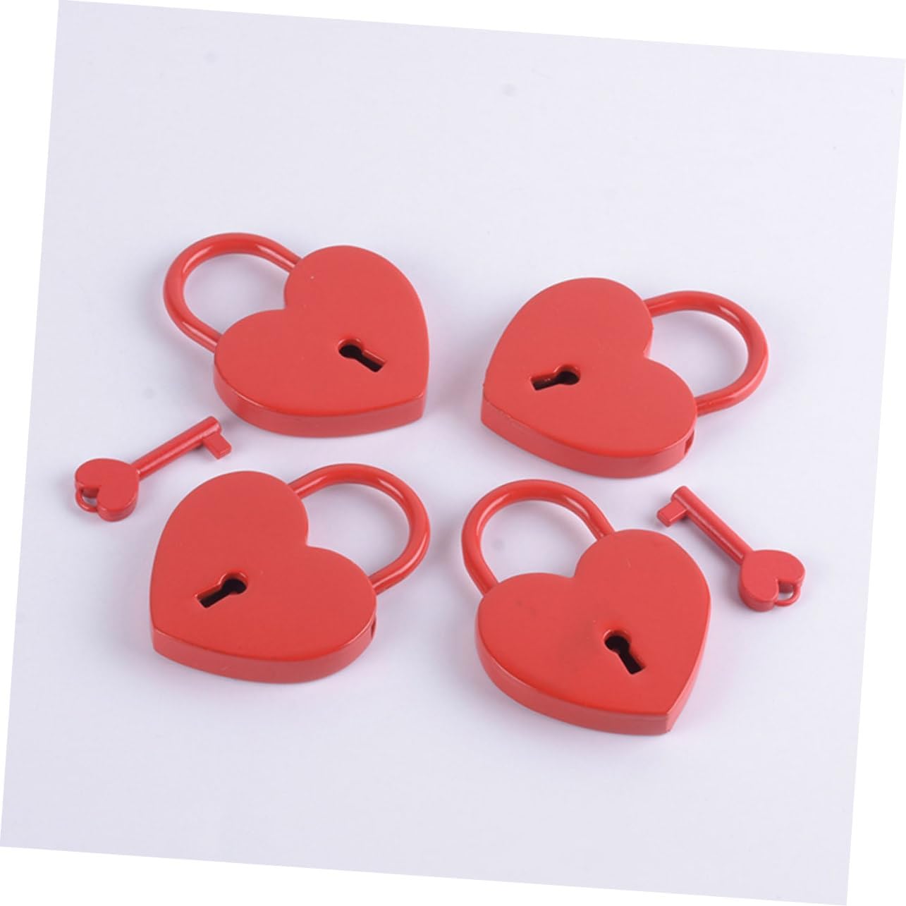 Lurrose 2sets Heart Shaped Love Locks for Luggage Padlock Suitcase Lock Luggage Padlocks Key