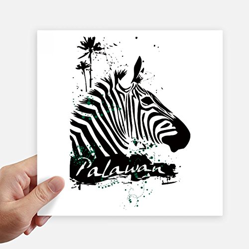 Stickers Palawan Zebra résistants pour valise et ordinateur 4Pcs