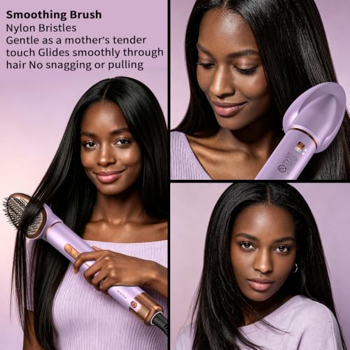 7-in-1 Negative ion Hair Dryer, air Styler Set, Cweixi Coanda Effect auto Curling Iron, straightening Smoothing Brush, Constant Temperature no Heat Damage, with Premium Leather Storage case — view 4