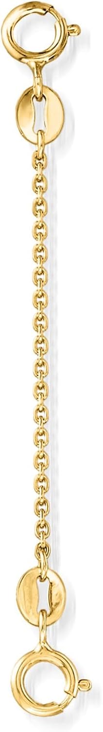 Ross-Simons 1.1mm 14kt Yellow Gold 2 inches Safety Cable Chain