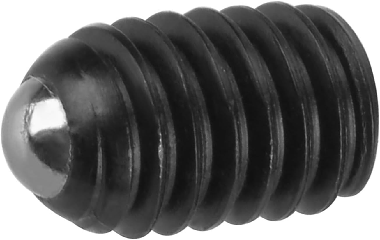 Hilitand 10pcs M4 Screw Thread Ball Spring Plungers Set Hex Socket Ball Plunger Carbon Steel Spring Plunger (M4x8)